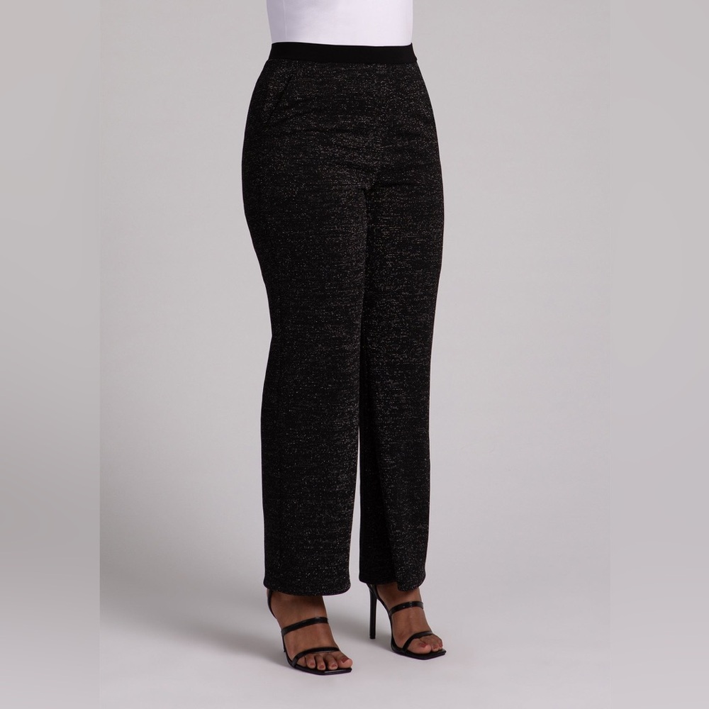 NWT Sympli Nu Straight Leg Pant in Metallic $185 Pique
